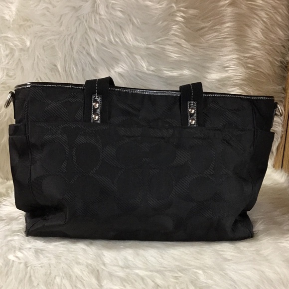 COACH black signature tote diaper bag - Picture 5 of 8